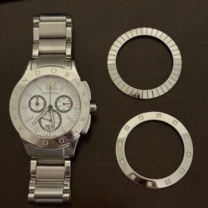Pandora WATCH BUNDLE!! Silver watch & 2 bezels